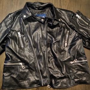 Black leather jacket